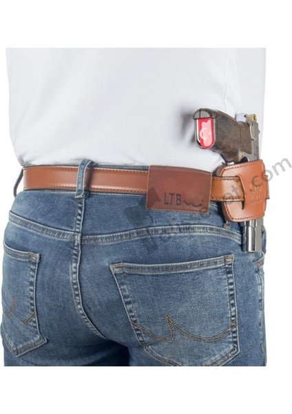 Airsoft Tabanca Kılıfı Universal Tüm Tabancalar Için Iç ve Dış Taşıma Sağ-Sol Deri Maşalı Taba