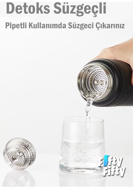 Tkk 500 ml Çelik Termos Çift Kullanım Pipetli/rahat Içim -12/24 Sıcak-Soğuk- Yalıtım -2022500ML indirimleri