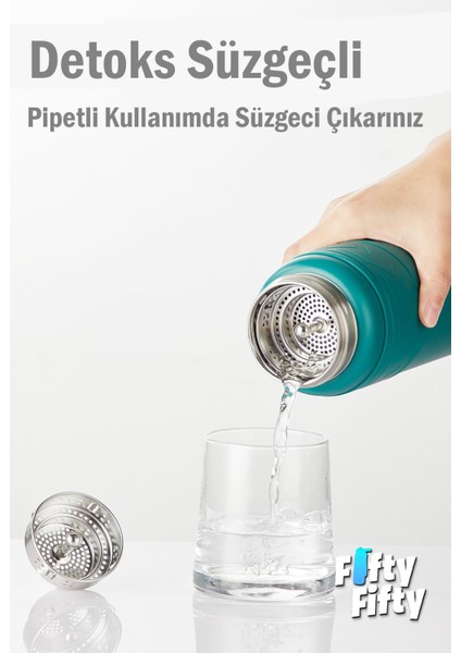 Tkk 500 ml Çelik Termos Çift Kullanım Pipetli/rahat Içim -12/24 Sıcak-Soğuk- Yalıtım -2022500ML indirimleri