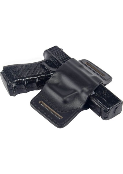 Airsoft Tabanca Kılıfı Universal Tüm Tabancalar Için Dış Taşıma Deri Speed Kelebek Siyah