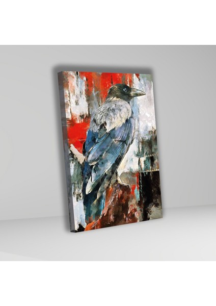 Tekli Dikey Kanvas Tablo Kaliteli Renkli Istanbul Kargası fiyatları