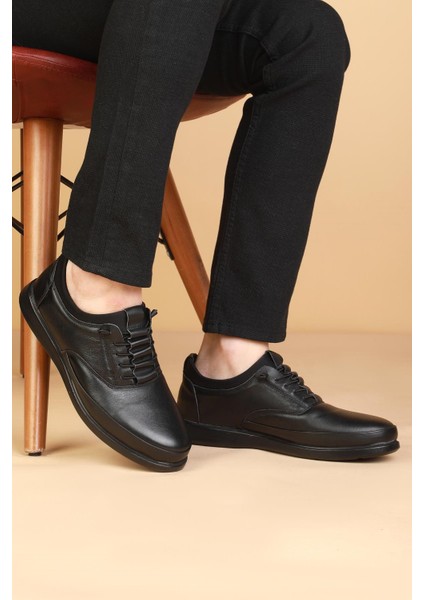 The Dortex DRT6228 Hakiki Deri Ortopedik Topuk Jelli Günlük Erkek Ayakkabı