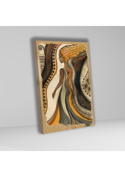 Tekli Dikey Kanvas Tablo Etnik Kıyafetli Mısırlı Kadın fiyatları