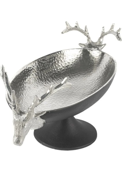 Mat Siyah Gümüş Oval Kase 38X16X18 cm fiyatları