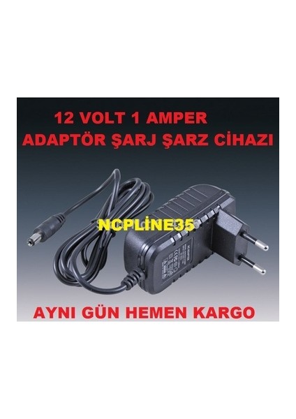 12 Volt 1 Amper Mini Uydu Alıcı Adaptör Güç Kaynağı