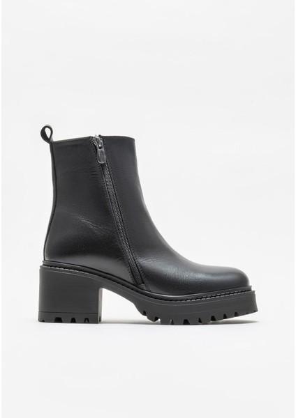 Siyah Deri Kadın Günlük Bot