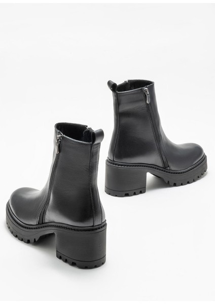 Siyah Deri Kadın Günlük Bot fiyatları