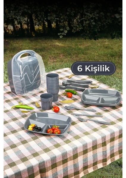 Nesto Home 6 Kişilik Çantalı Piknik Seti