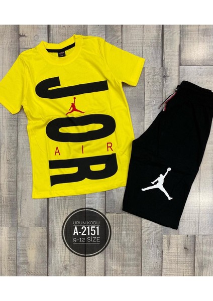 Turuncu Gardrop Jordan Şortlu Erkek Çocuk Takım Sarı fiyatları