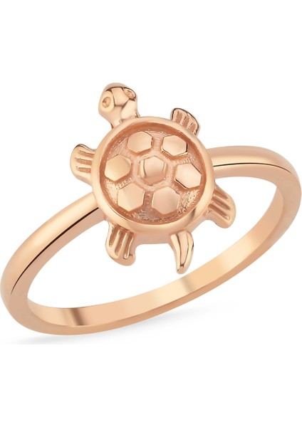 Rose Gümüş Kaplumbağa Yüzük