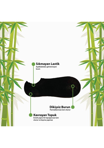Erkek, Kadın Çorap, Unisex Bambu Kısa Patik Çorap Dikişsiz Düz 4'lü fırsatları