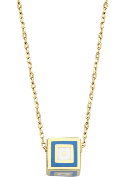 Altın Ince Zincir Choker Küp Göz Kolye