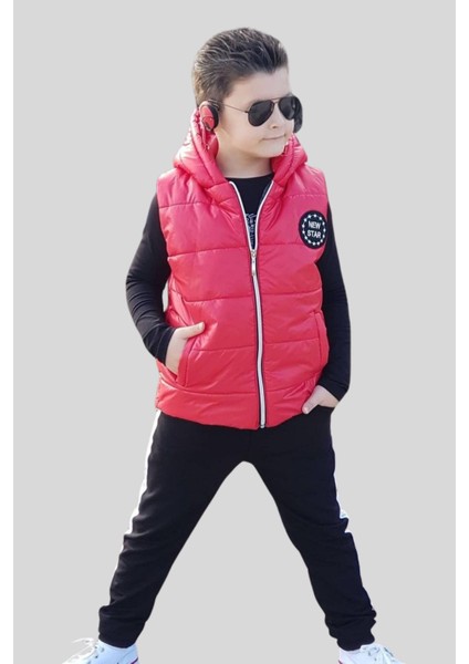 Turuncu Gardrop Enjoy Şişme Yelekli Erkek Çocuk Takım