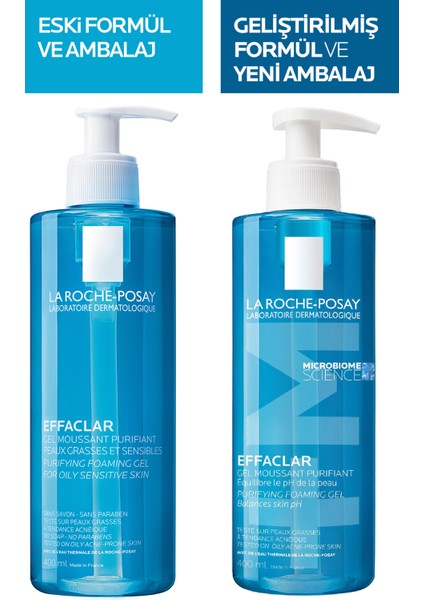 Yağlı Ciltler Için Effaclar Yüz Bakım Seti: Effaclar Yüz Temizleme 400 ml& Effacalr Duo+ M 15ml x2