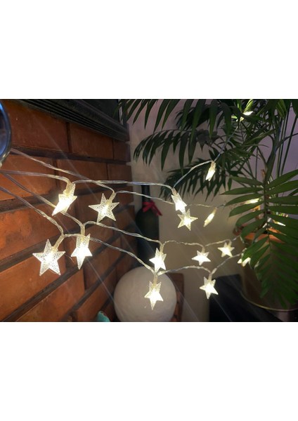 3 Metre LED Işıklı 20'li Yıldız Işık Zinciri Dekoratif Pilli Aydınlatma Ev Dekorasyonu Süsleme Salon Oda Merdiven Balkon Süslemeleri Için Yılbaşı Eğlence Doğum Günlerine Özel Aydınlatma fırsatları