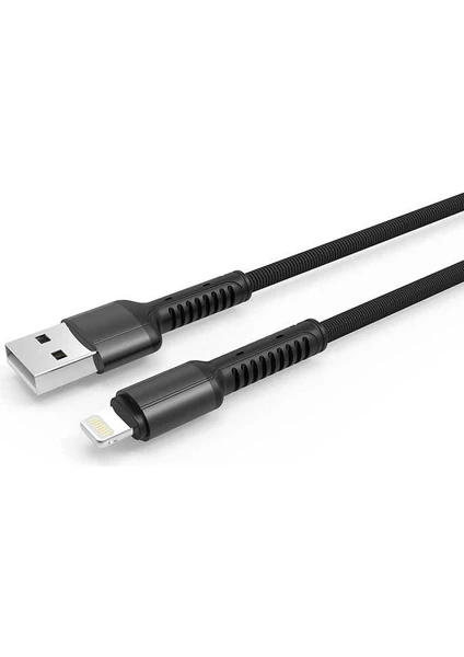 Keten Örgülü Lightning USB Şarj Kablosu (Hızlı Şarj Destekli)-1 mt