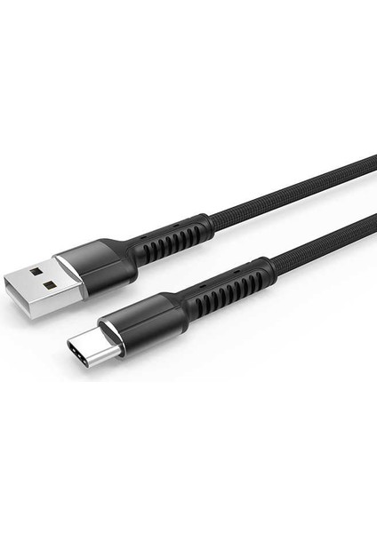 Keten Örgülü Type-C USB Şarj Kablosu (Hızlı Şarj Destekli)-1 mt