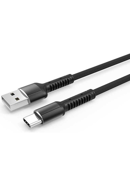 Keten Örgülü Type-C USB Şarj Kablosu (Hızlı Şarj Destekli)-2 mt
