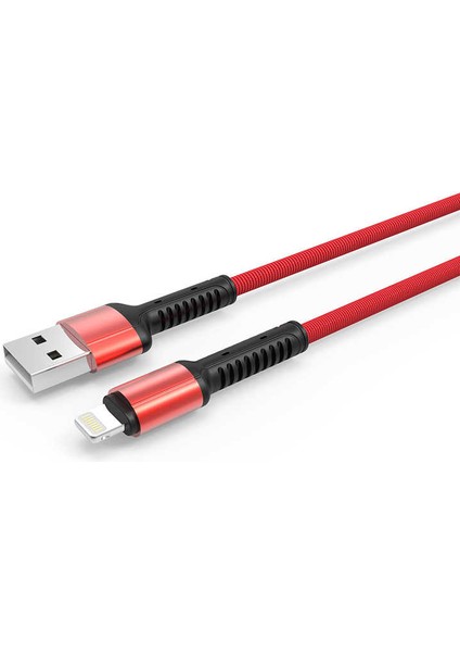 Keten Örgülü Lightning USB Şarj Kablosu (Hızlı Şarj Destekli)-1 mt