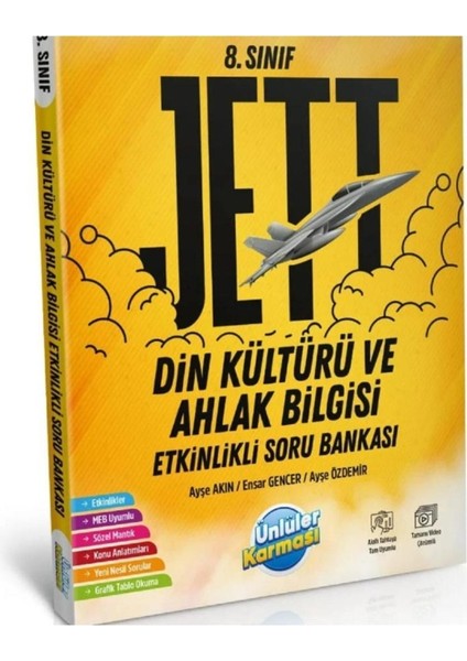 8.sınıf Jet Din Kültürü ve Ahlak Bilgisi Ünlüler Karması Etkinlikli Soru Bankası