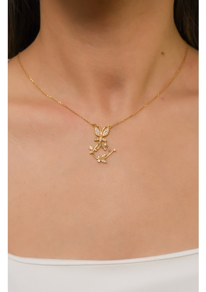 Kelebek Kolye 22 Ayar A013563
