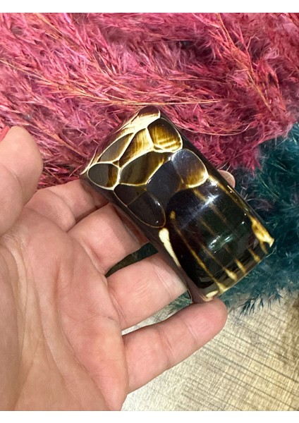 Otantik Işleme Kemik Bilezik Hint Tasarım Çap 7 cm En 5 cm Kadın Bileklik fırsatları