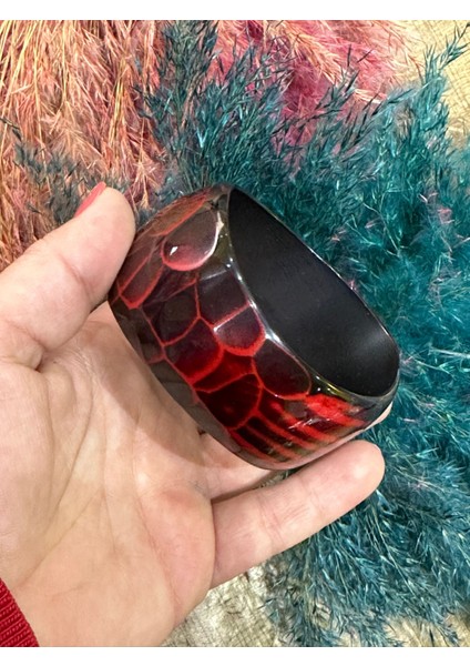 Otantik Işleme Kemik Bilezik Hint Tasarım Çap 7 cm En 5 cm Kadın Bileklik modelleri