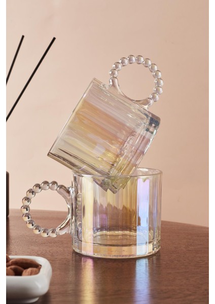 Ringo Line Luster 2'li 325 ml Cam Kupa Boncuklu Kulp Mug fiyatları