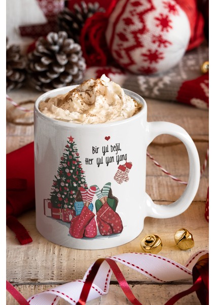 Yılbaşı Kupa Bardak Bff En Iyi Arkadaşa Hediyelik Yeni yıl kupası Çift taraflı baskı