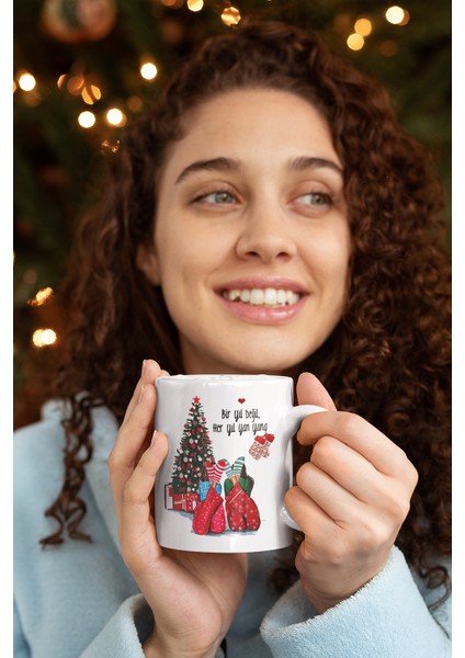 Yılbaşı Kupa Bardak Bff En Iyi Arkadaşa Hediyelik Yeni yıl kupası Çift taraflı baskı modelleri