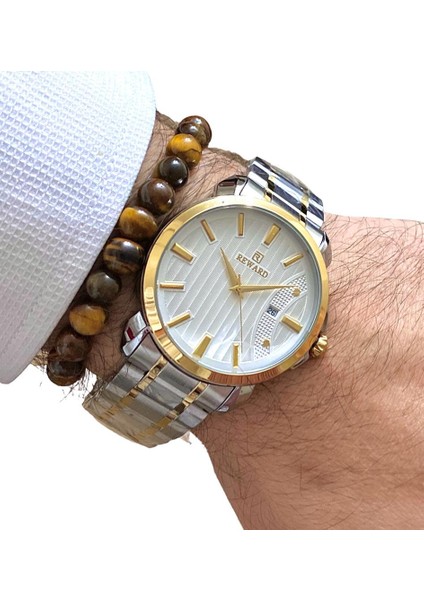 Çelik Kordon Business Model Takvimli Erkek Kol Saat+Bileklik fiyatları