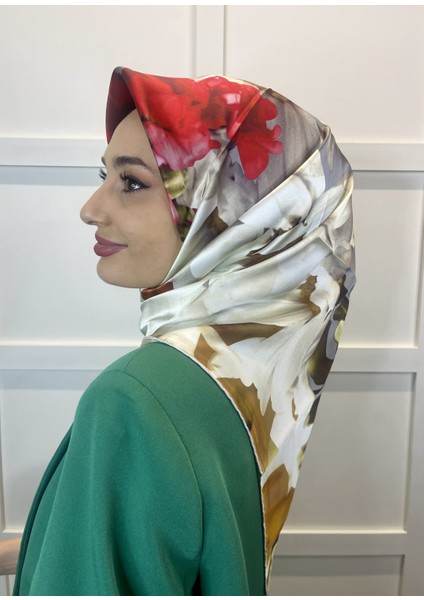 2023 Yaz Yeni Sezon Sura Krep Saten 90X90CM Desenli Ipek Eşarp 6047701 fiyatları