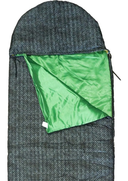 Yeşil Polarguard Kamp Uyku Tulumu - 0°c Dayanıklı - 195X65 cm - Sıfır Derece Soğuklara Karşı Koruma
