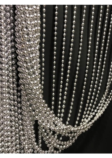 75x180 gümüş renk 2,5cm aralık plastik Kapı Boncuk Perdesi zincir perde kapı süsü