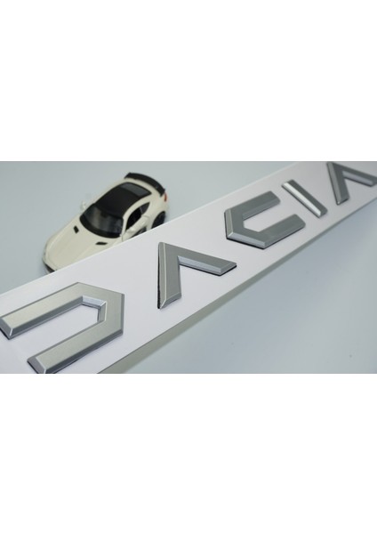 Dacia Yeni Nesil Bagaj 3m 3D Beyaz Abs Yazı Logo