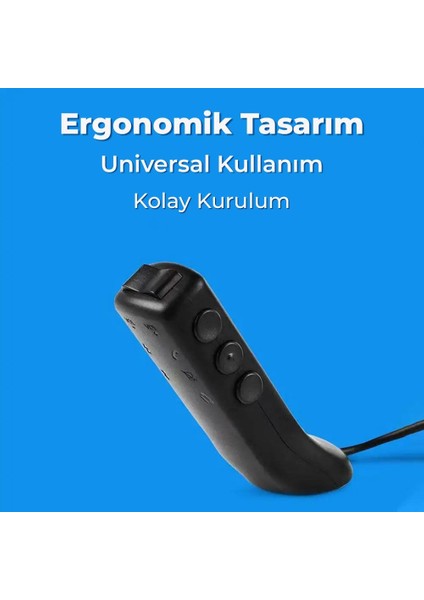 Universal Direksiyon Kumandası - 7 Fonksiyonlu Genel Kullanım Tüm Araçlarla Uyumlu