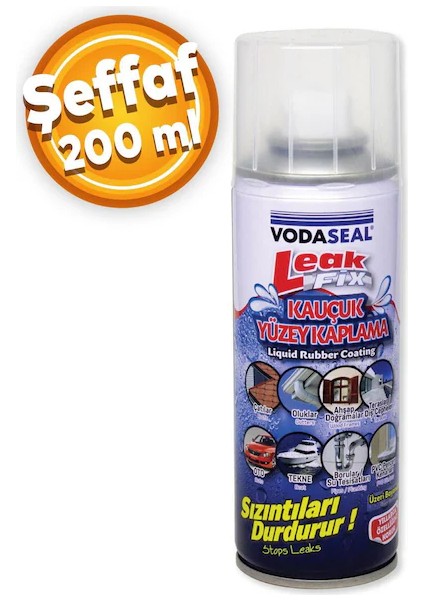 Leak Fix Kauçuk Yüzey Kaplama 200ML Şeffaf 10 Adet