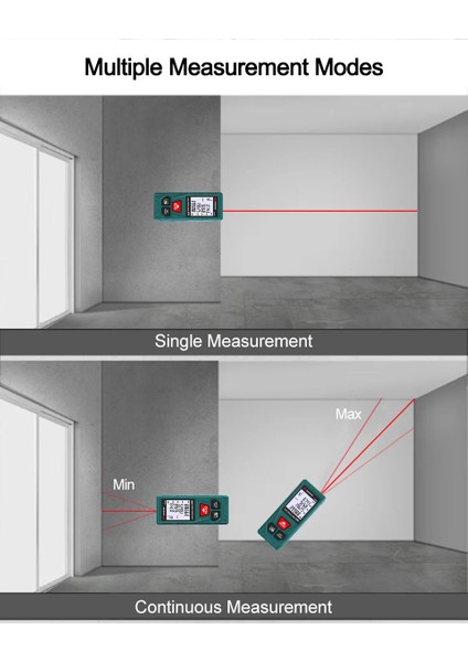 Dijital Lazer Metre Mesafe Ölçer 40 Metre 40M