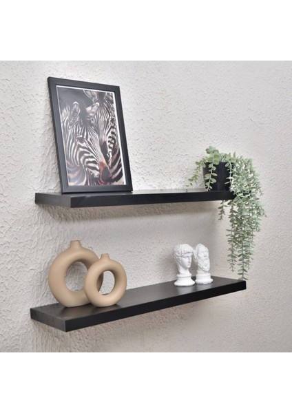 Plodna House 80x15 cm Duvar Rafı Uçan Raf 80CM 3lü Set [18mm mdf]