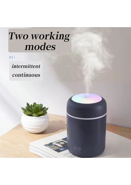 H2O Humidifier 300 ml Oda Hava Nemlendirici Buhar Makinesi Aroma Difüzör fiyatları