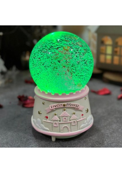 Prenses Kız Temalı Büyük Boy Püskürtmeli Işıklı ve Müzikli Kar Küresi fiyatları