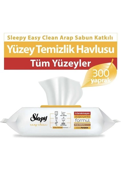 Yüzey Temizlik Havlusu Arap Sabunu Katkılı 100 Lü x 3 Adet