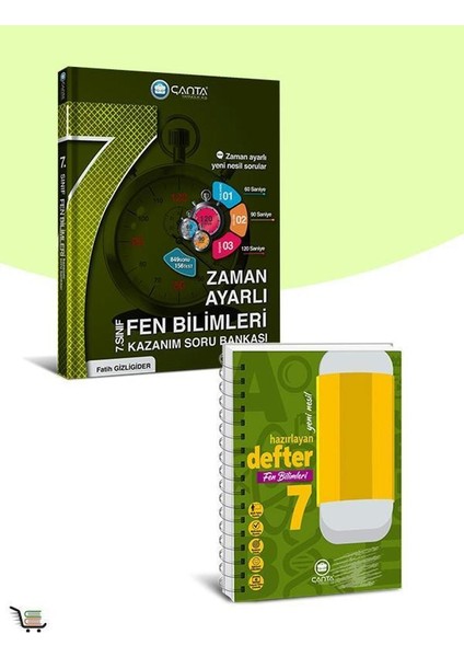 7.sınıf Fen Bilimleri Defter ve Kazınımlı Soru Bankası Seti