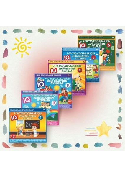 710 Yaş Çocuklar Için Iq Zeka Geliştiren Oyunlar 6 Kitap Takım
