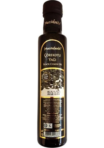 Çörekotu Yağı 250 ml + %100 Soğuk Pres / Mecitefendi
