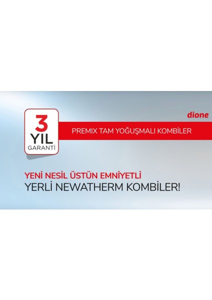 Dione 24 Kw Erp 'li Premix Tam Yoğuşmalı Kombi