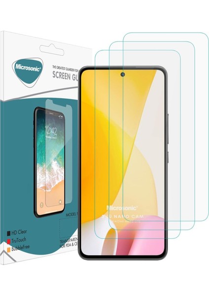 Mi 12 Lite Screen Protector Nano Glass Cam Ekran Koruyucu (3`lü Paket)