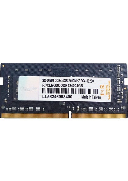 LNGDDR42400NB/4GB 4gb Ddr4 2400MHZ Book Bellek CL17 PC4-19200 So-Dımm