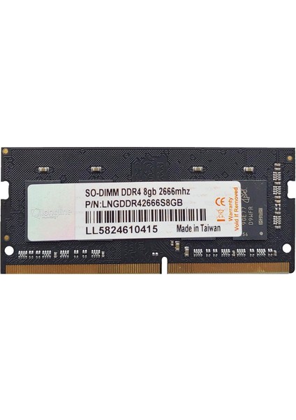 LNGDDR42666NB/8GB 8gb Ddr4 2666MHZ Book Bellek CL19 PC4-21300 So-Dımm