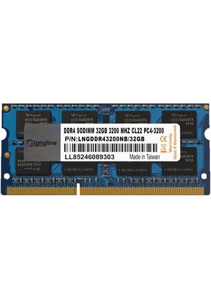 32GB Ddr4 3200MHZ Book Bellek CL19 PC4-21300 So-Dımm LNGDDR43200NB/32GB